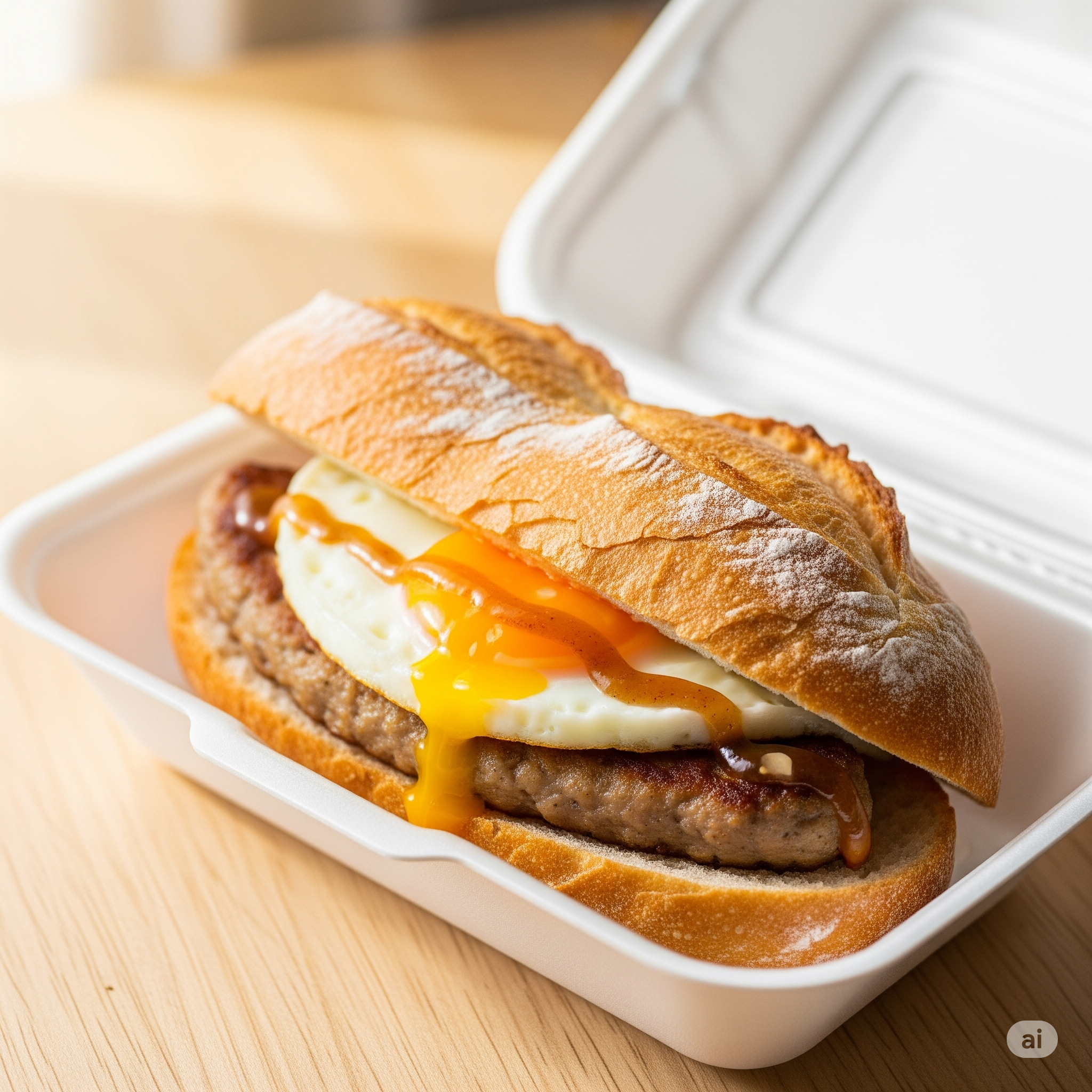 SAUSAGE & EGG BAGUETTE