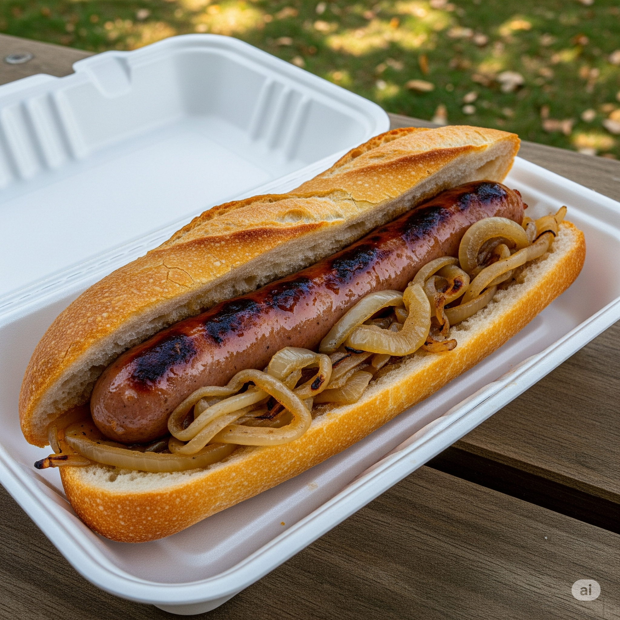 SAUSAGE & ONION BAGUETTE