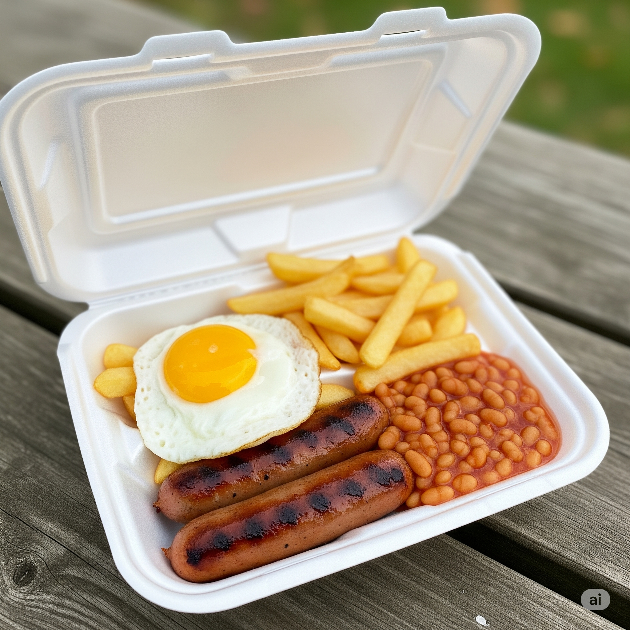 EGG, SAUSAGE, CHIPS & BEANS